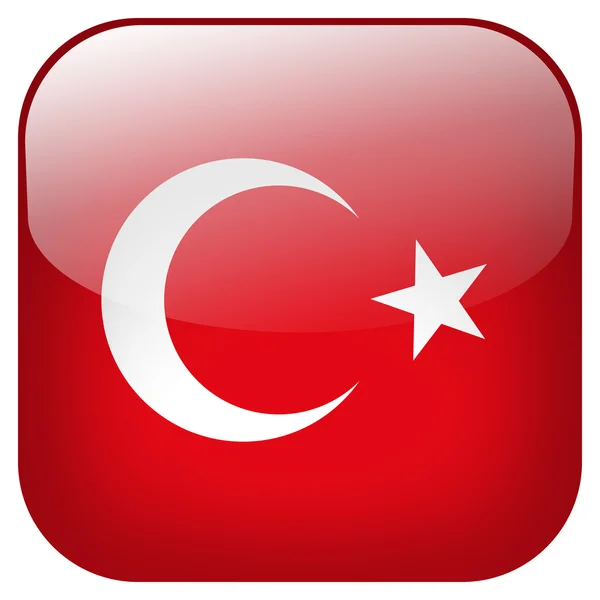 土耳其国旗按钮 — 图库照片