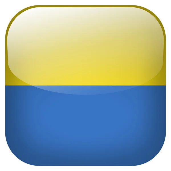 Ukraine flag button — Stock Photo, Image