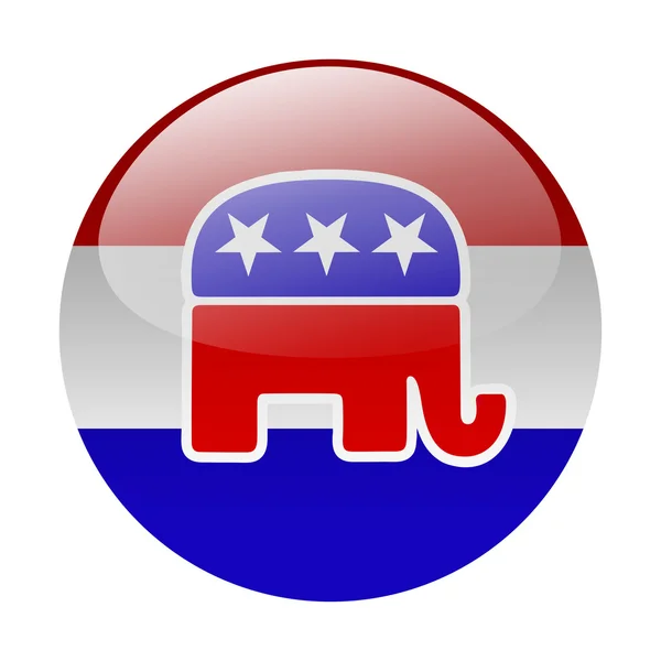 Republican party button — Stock Photo, Image