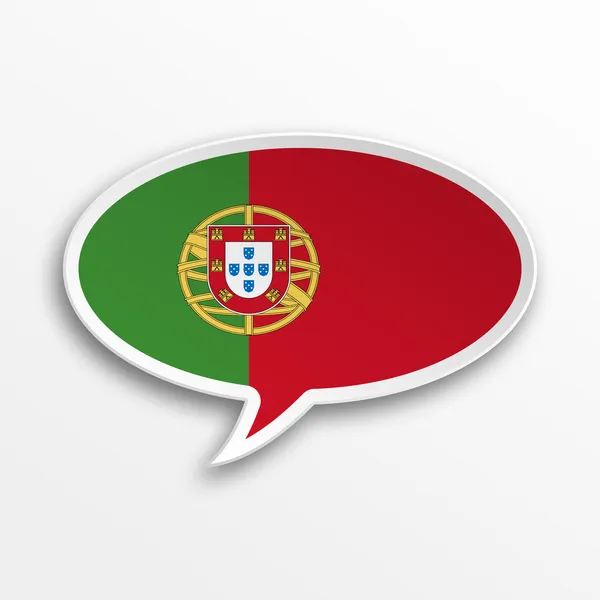 3D речи пузырь - Португалия — стоковое фото
