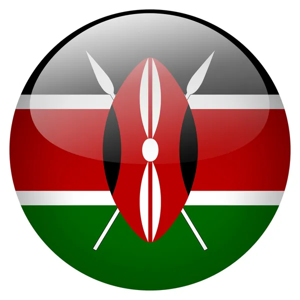 Kenya flag button — Stock Photo, Image