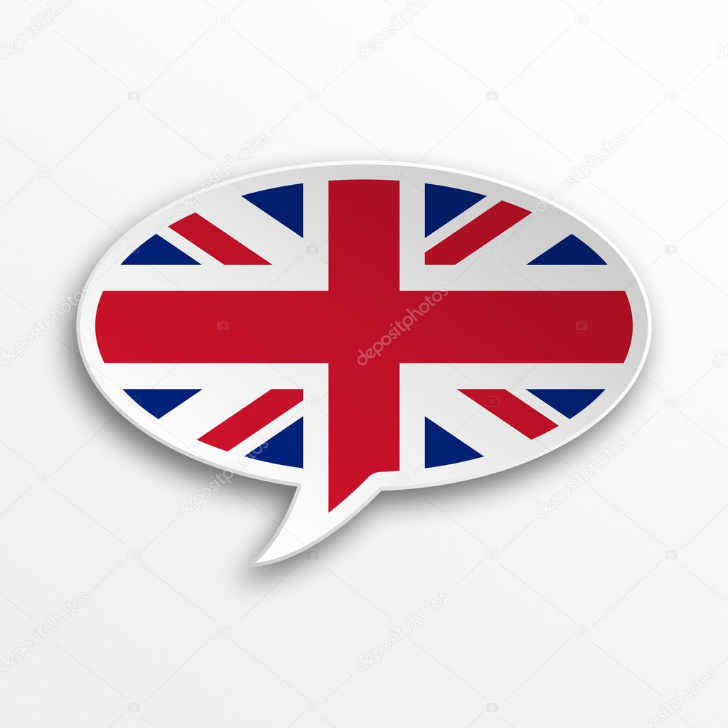 3d speech bubble - England