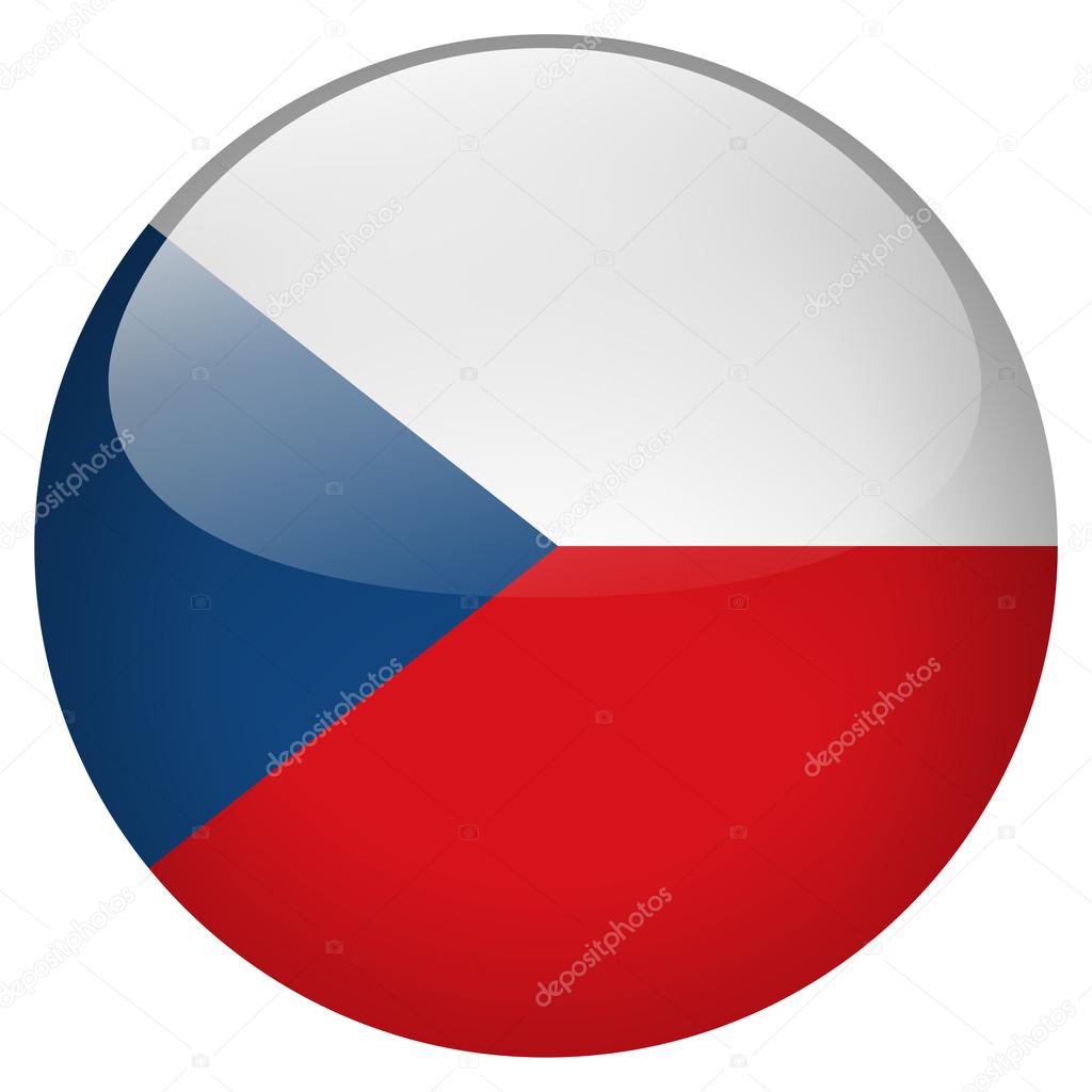 czech republic flag button