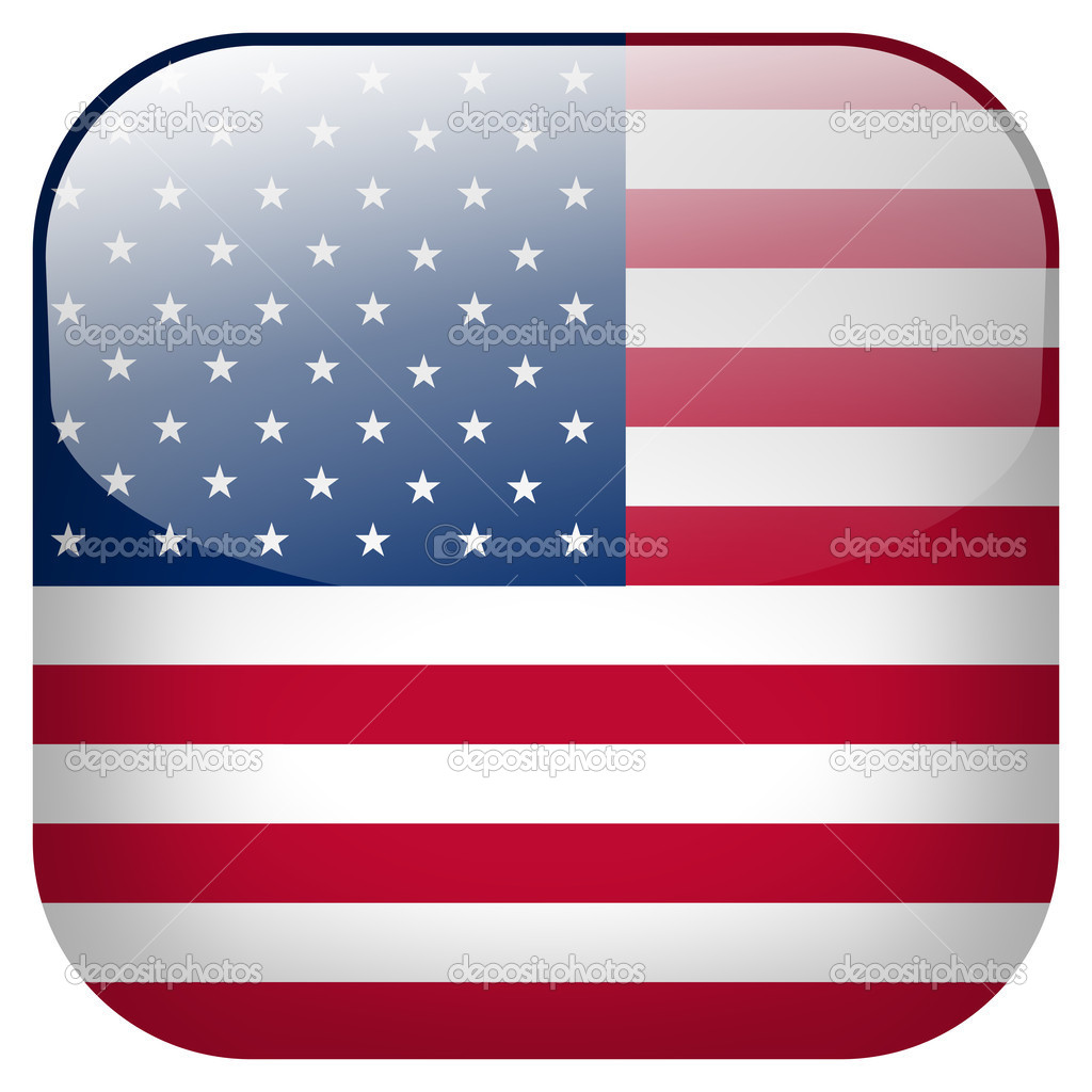 Usa flag button