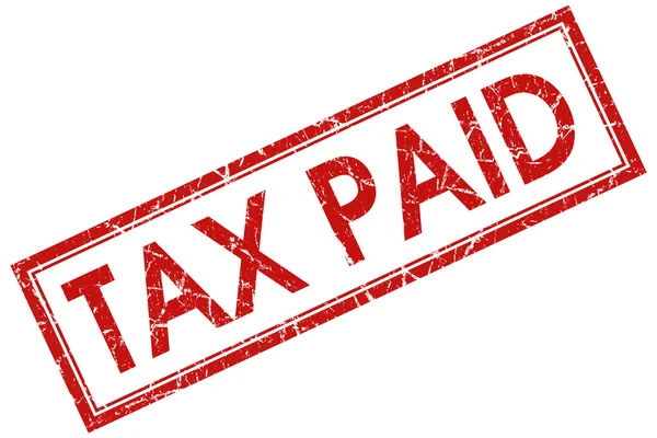 支払われる税のスタンプ — ストック写真