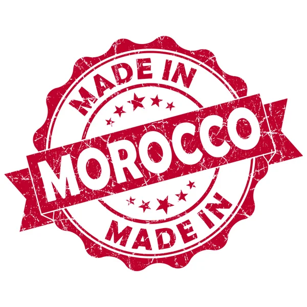 Fabricado en sello morocco — Foto de Stock