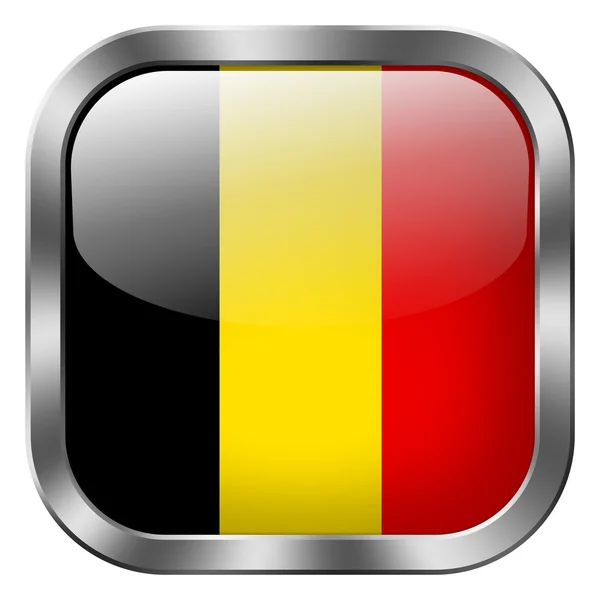 比利时国旗按钮 — 图库照片