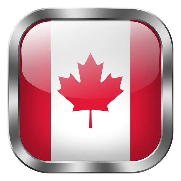 Canada flag button — Stock Photo, Image