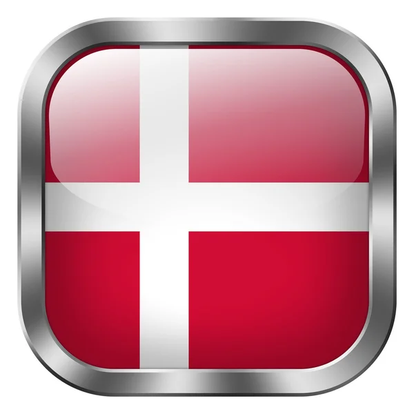 Denmark flag button — Stock Photo, Image