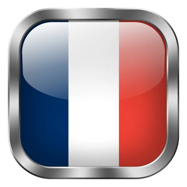 Fransa bayrağı düğmesi — Stok fotoğraf