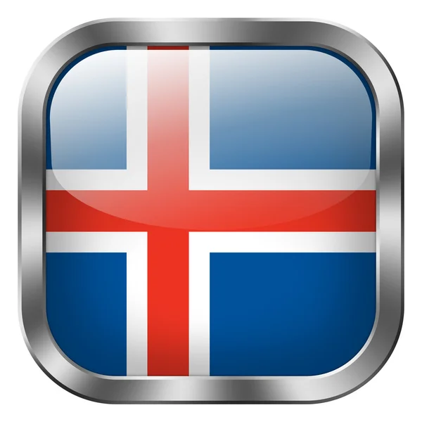 Iceland flag button — Stock Photo, Image