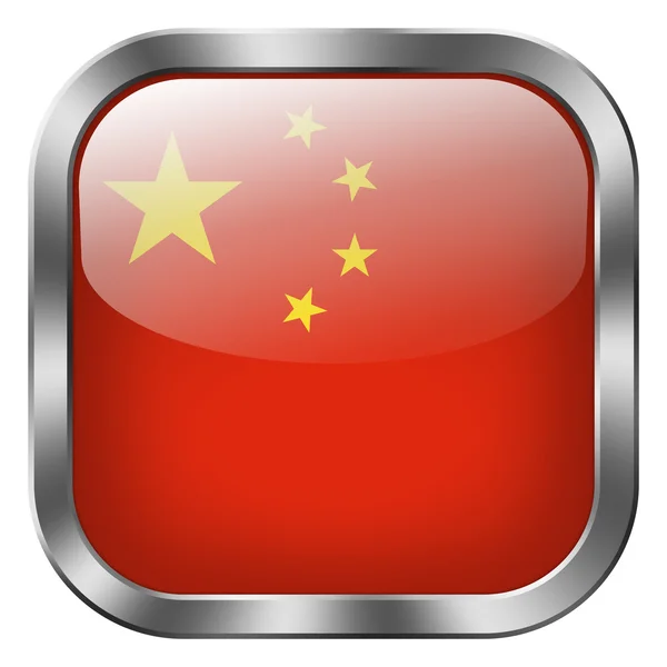 中国国旗按钮 — 图库照片