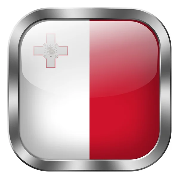 Malta bayrağı düğmesi — Stok fotoğraf