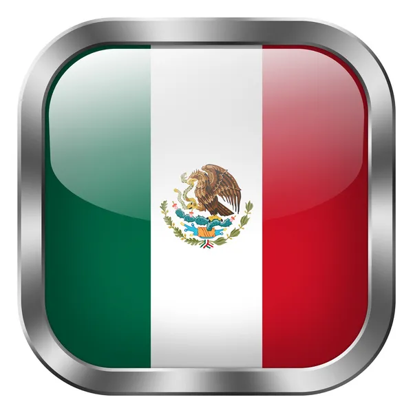Κουμπί "σημαία" Μεξικό — Φωτογραφία Αρχείου