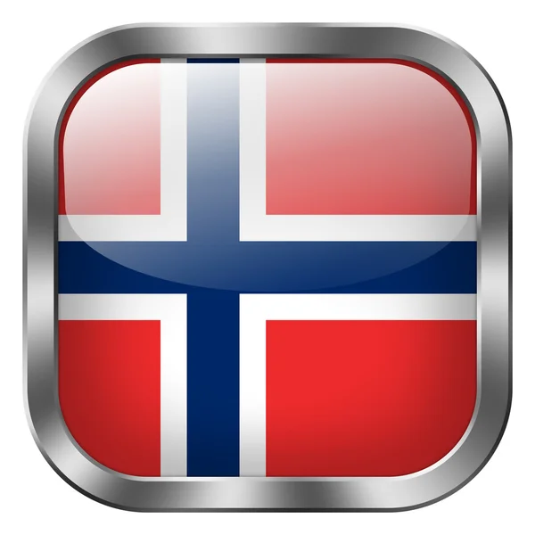 ノルウェーの旗のボタン — ストック写真