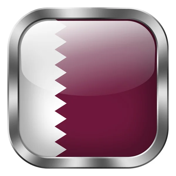 Bouton drapeau qatar — Photo