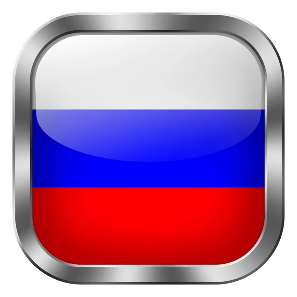 Botão bandeira da Rússia — Fotografia de Stock