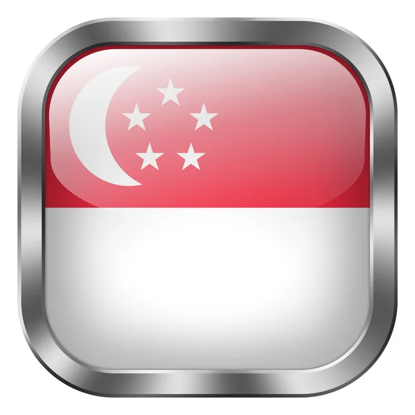 Singapore flag button — Stock Photo, Image