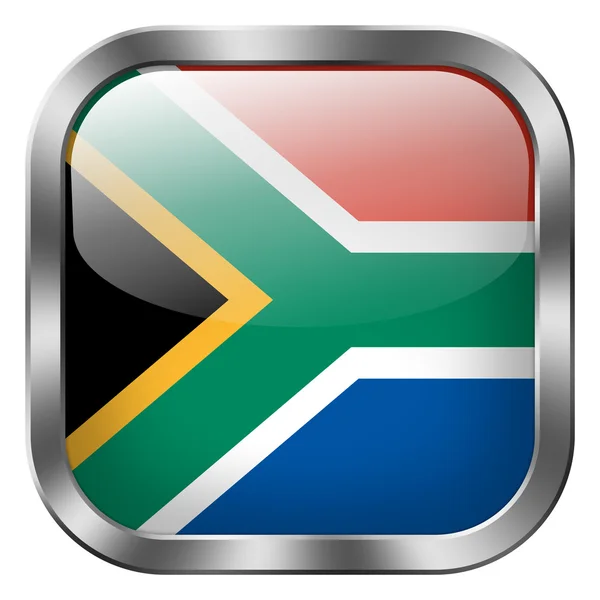 南アフリカ国旗ボタン — ストック写真