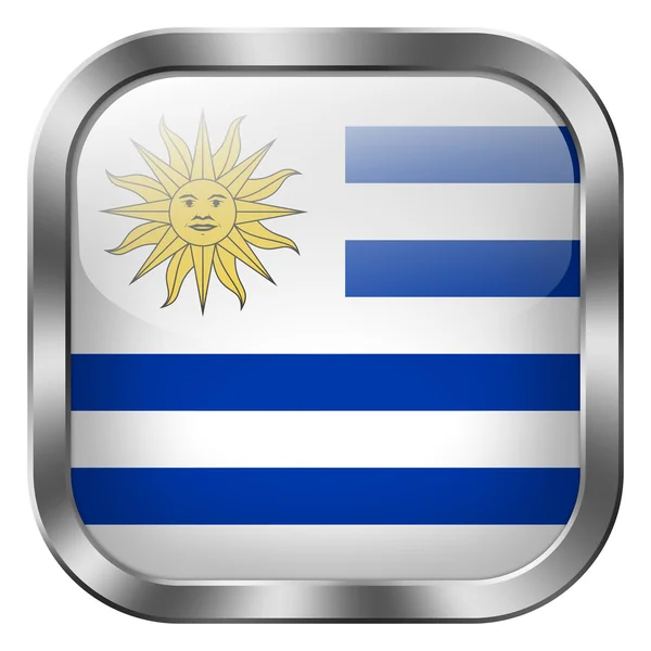Botón de bandera uruguay —  Fotos de Stock