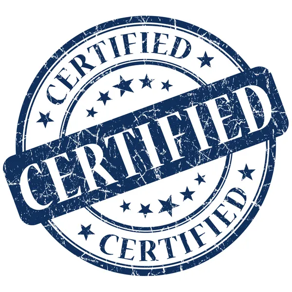 Timbro certificato — Foto Stock