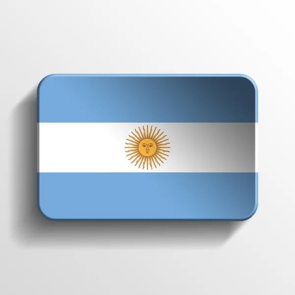 Botão Argentina 3d — Fotografia de Stock
