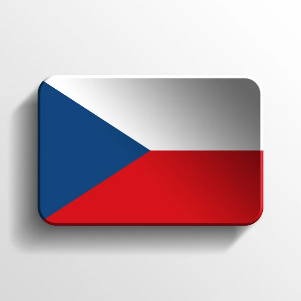 Czech republic 3d button — Stock Photo, Image