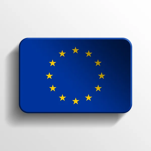 欧盟 3d 按钮 — 图库照片