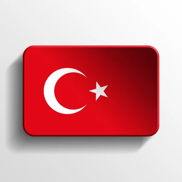 Turkey 3d button — Stock Photo, Image
