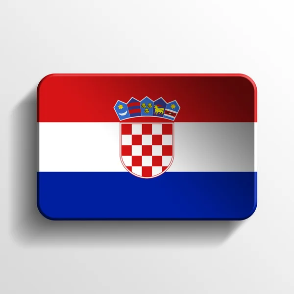 Croatie bouton 3d — Photo