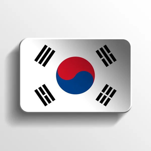 South korea 3d button — Stock Photo, Image