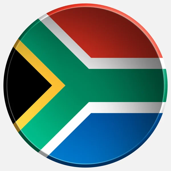 Zuid-Afrika 3D-ronde knop — Stockfoto
