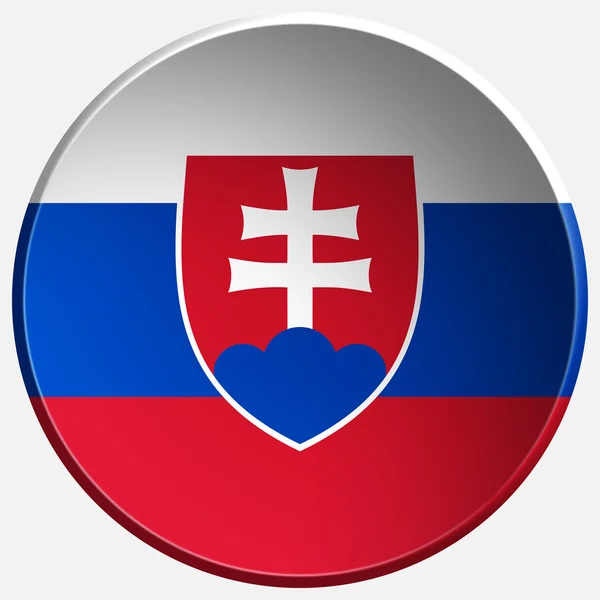 Slovakia 3d round button — Stock Photo, Image