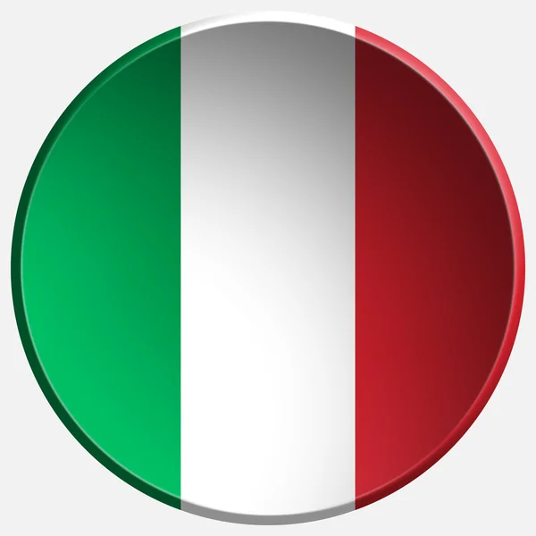 3d στρογγυλό κουμπί Ιταλία — Φωτογραφία Αρχείου