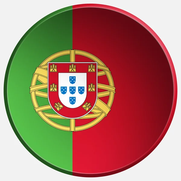 Portugal 3D-ronde knop — Stockfoto