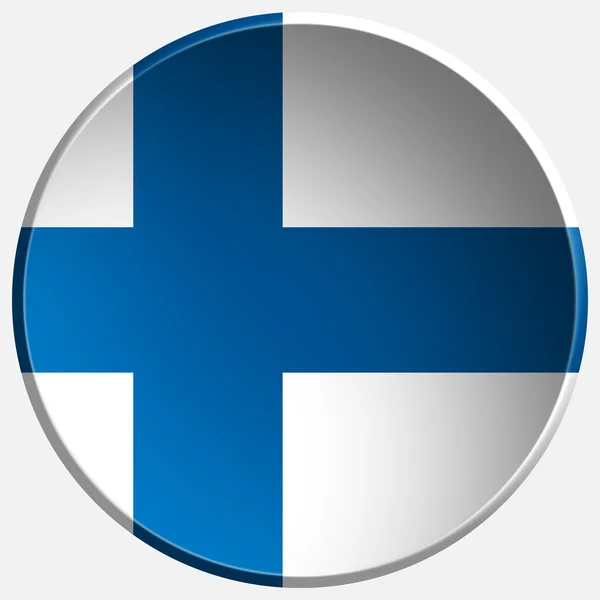 Finland 3d pulsante rotondo — Foto Stock
