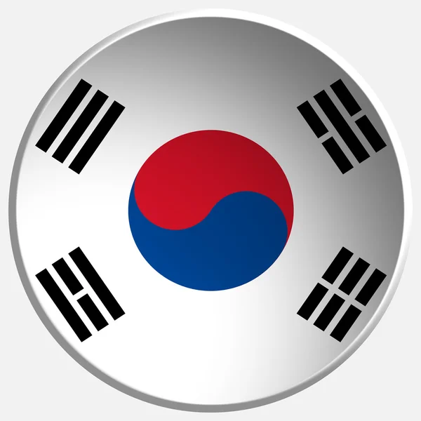 한국 3d 라운드 버튼 — 스톡 사진
