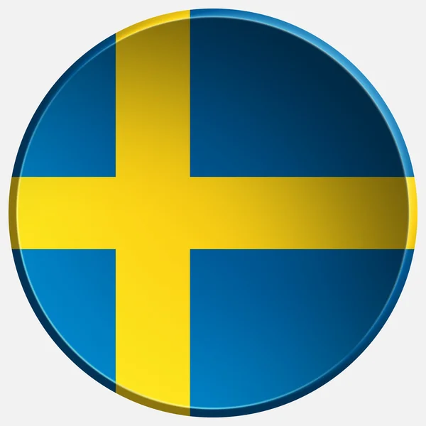 Sweden 3d round button — Stock Photo, Image