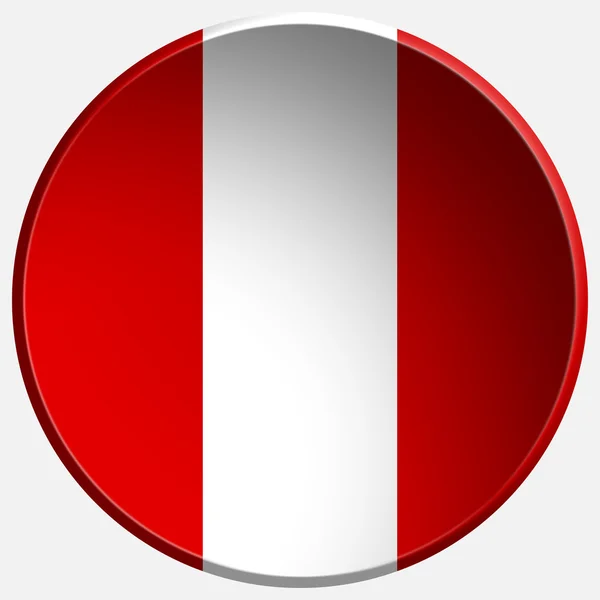 Peru 3d round button — Stock Photo, Image