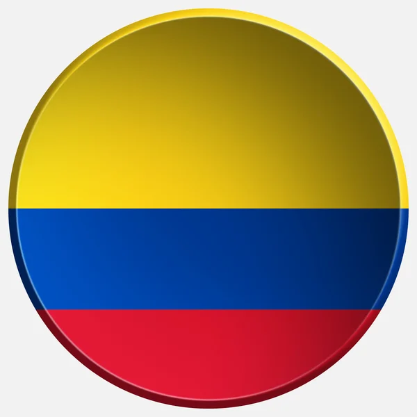 Colombia 3D-ronde knop — Stockfoto