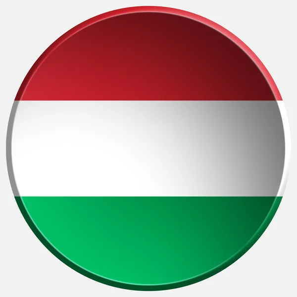 Hungary 3d botão redondo — Fotografia de Stock