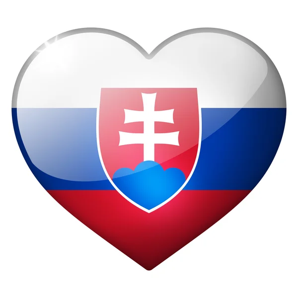 Slovakia heart button — Stock Photo, Image