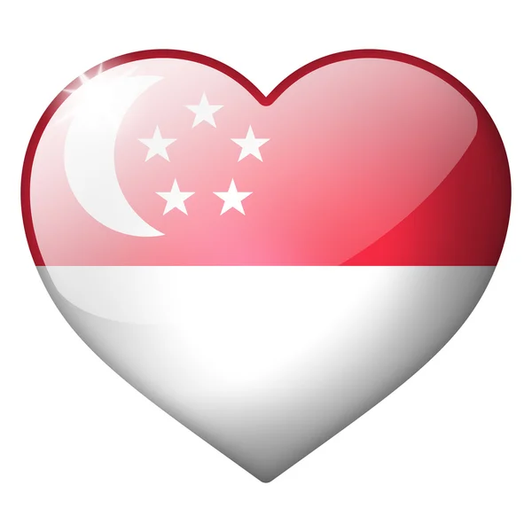 新加坡的心按钮 — 图库照片