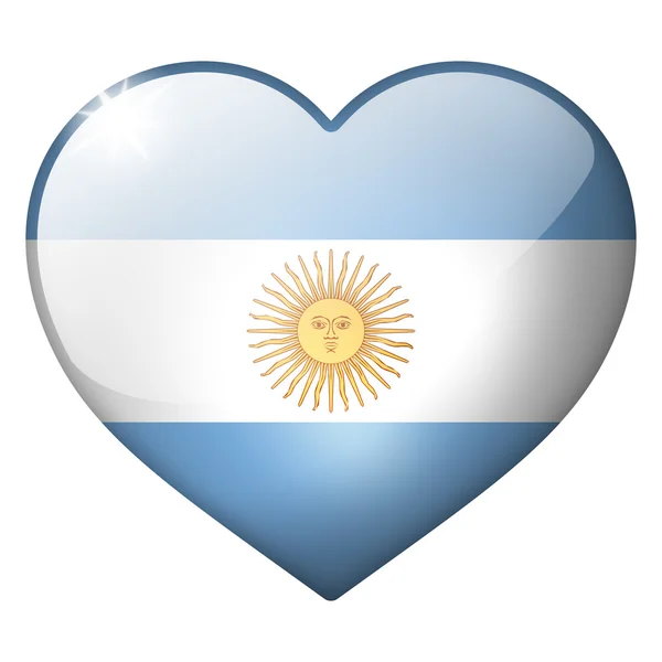 아르헨티나 심장 버튼 — 스톡 사진