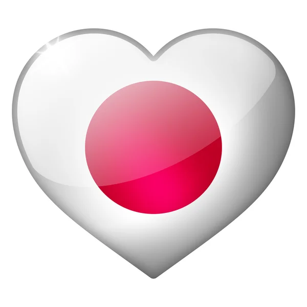 Japan heart button — Stock Photo, Image