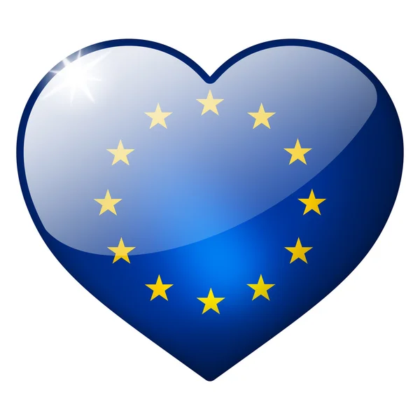 EU szív gomb — Stock Fotó