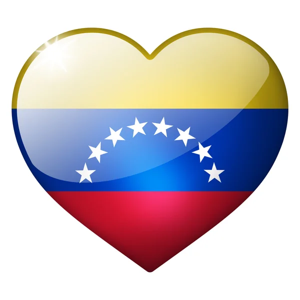 Venezuela kalp düğmesi — Stok fotoğraf