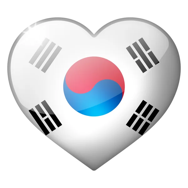 Botón de corazón de Corea del Sur —  Fotos de Stock