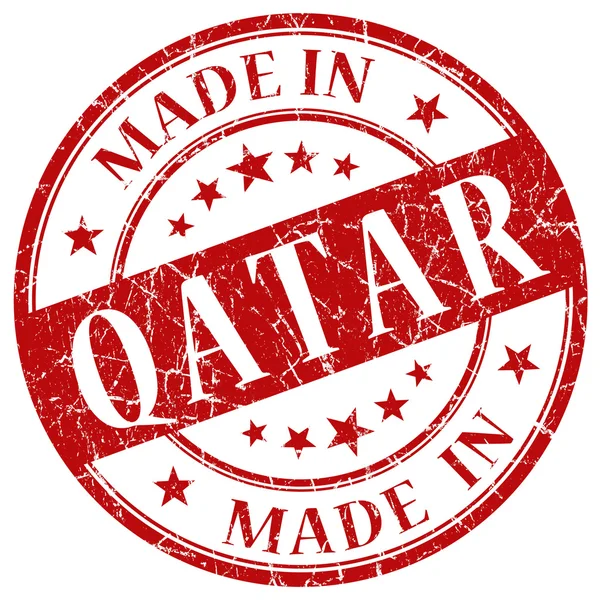 Hergestellt in Katar Briefmarke — Stockfoto