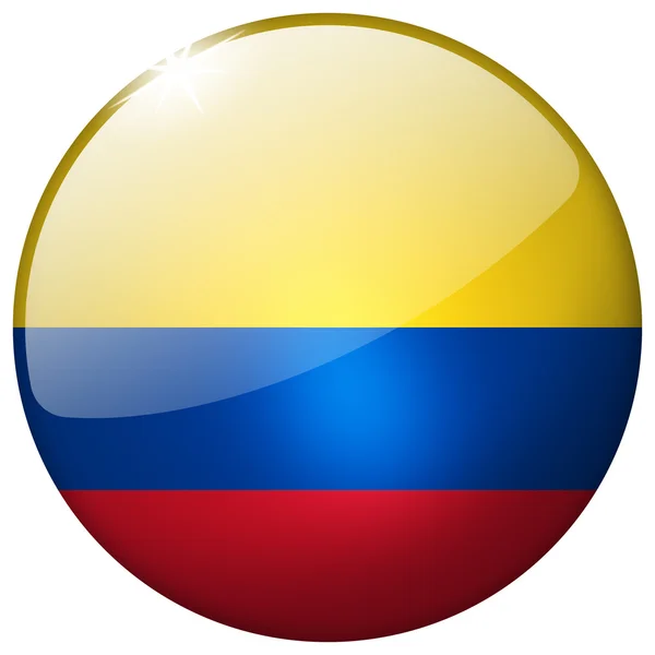 Колумбия Круглая стеклянная кнопка — стоковое фото